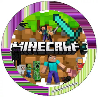 Cumpleaños de Minecraft: Toppers para Cupcakes, Stickers o Etiquetas Circulares para Imprimir Gratis. Cumpleaños de Minecraft: Toppers para Cupcakes, Stickers o Etiquetas Circulares para Imprimir Gratis.