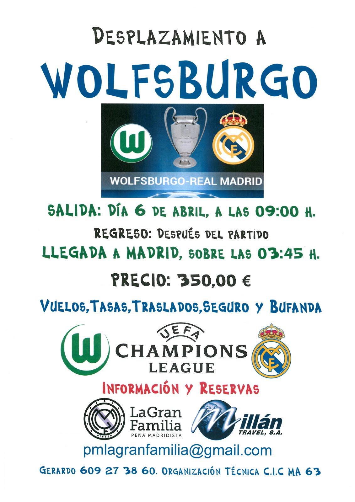 Viaje a Wolfsburgo (Champions)