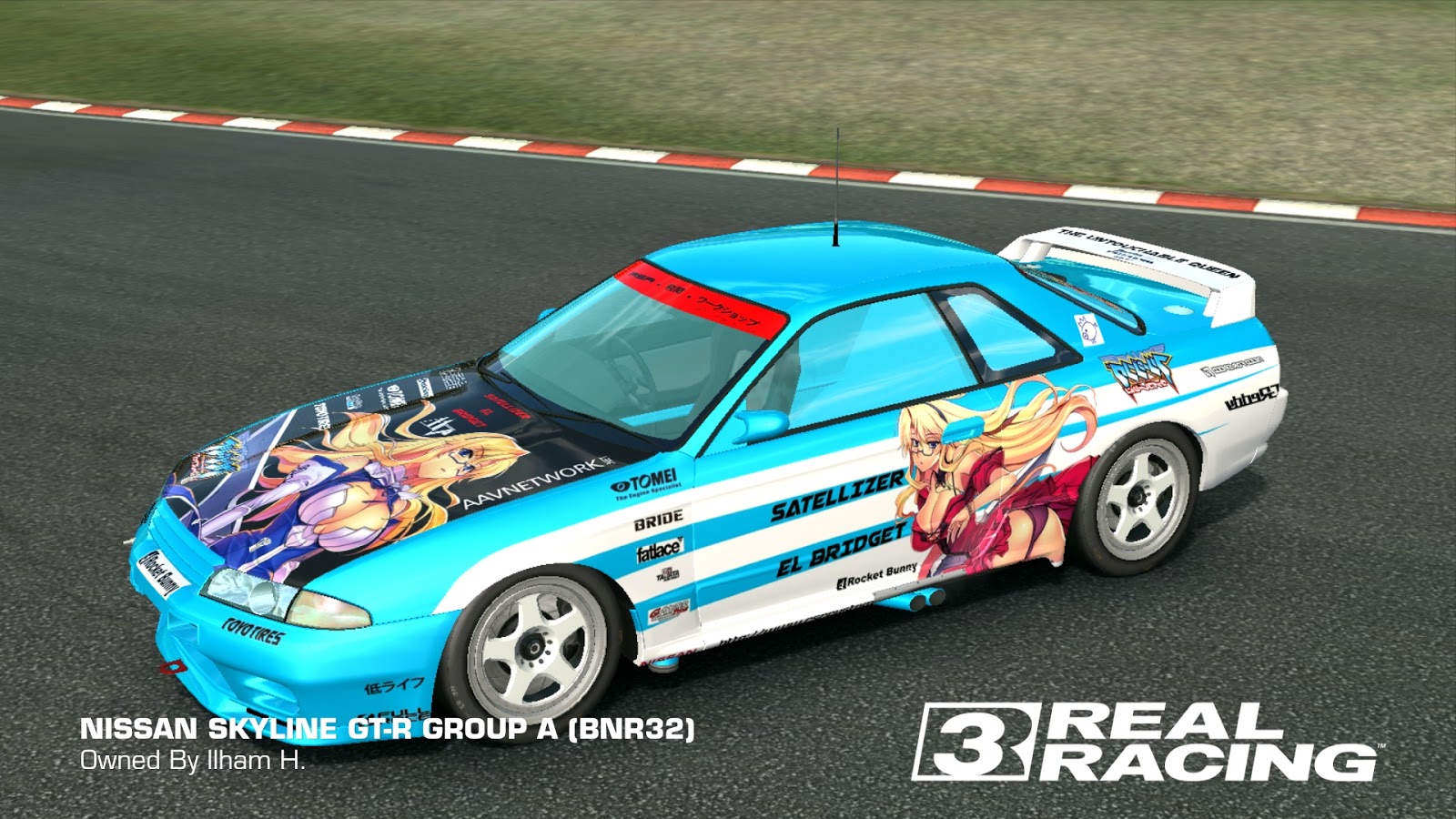 1991 Nissan Skyline R32 Itasha Satellizer - Skin Livery Real Racing 3