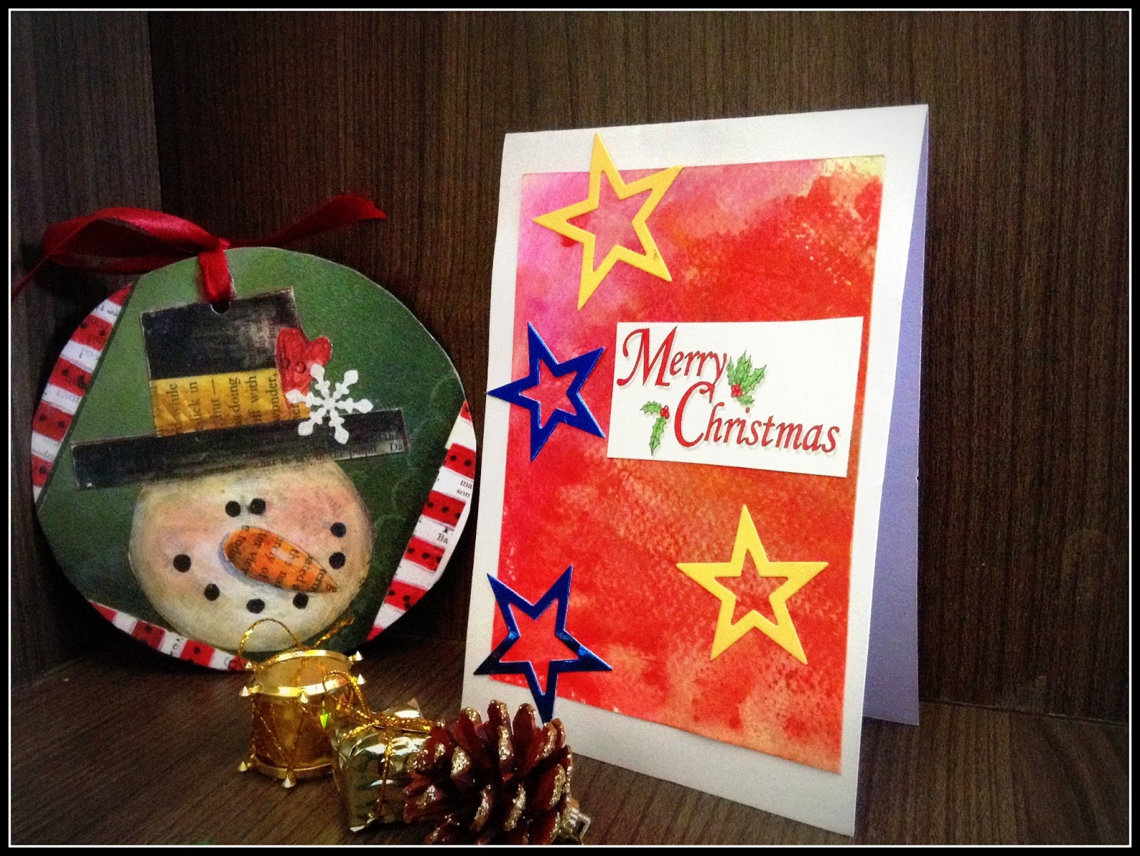 HappyMomentzz crafting by Sharada Dilip: Recycled CD craft - Christmas Ornament