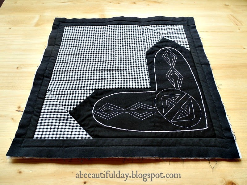 Valentine Embroidered Patchwork Pillow-Tutorial-abeeautifulday.blogspot.com