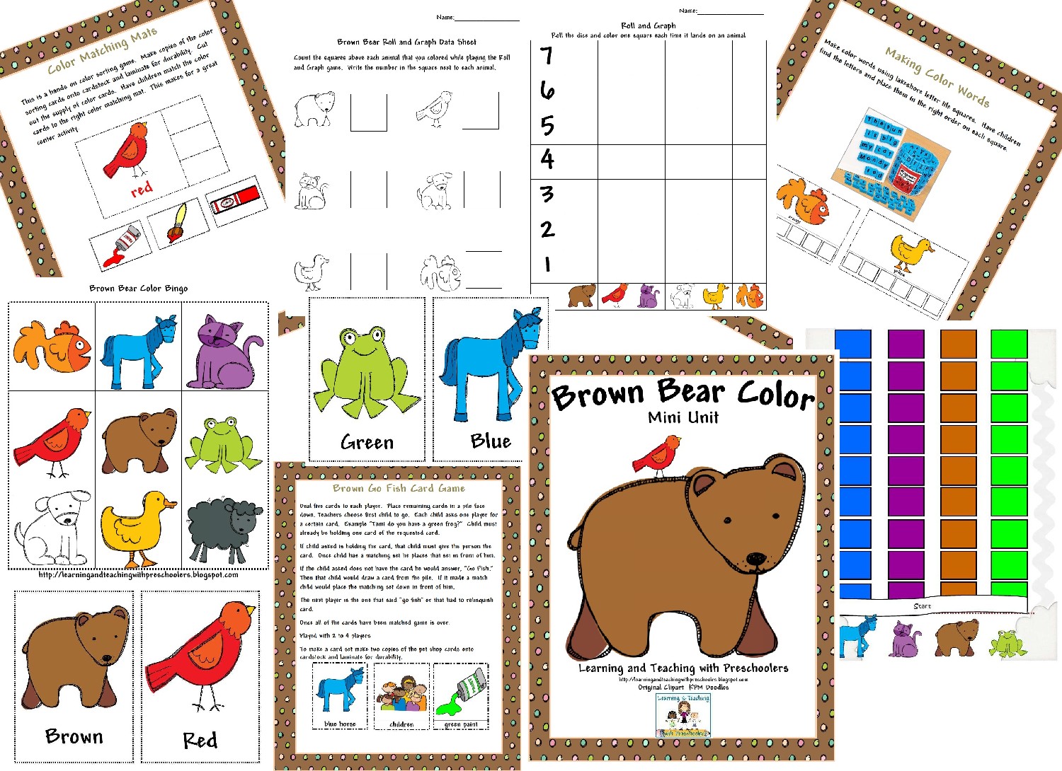 Learning And Teaching With Preschoolers Brown Bear Freebie