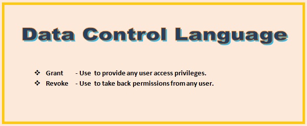 DCL | Data Control Language