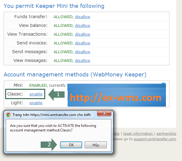  Http://ex-wmz.com Hướng dẫn từ WebMoney Keeper Mini lên Web 2