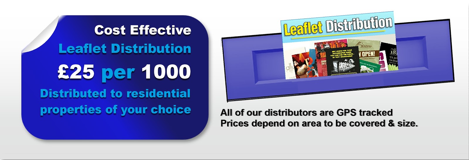 Media distribution in Gloucester, Leaflet delivering service, Door to