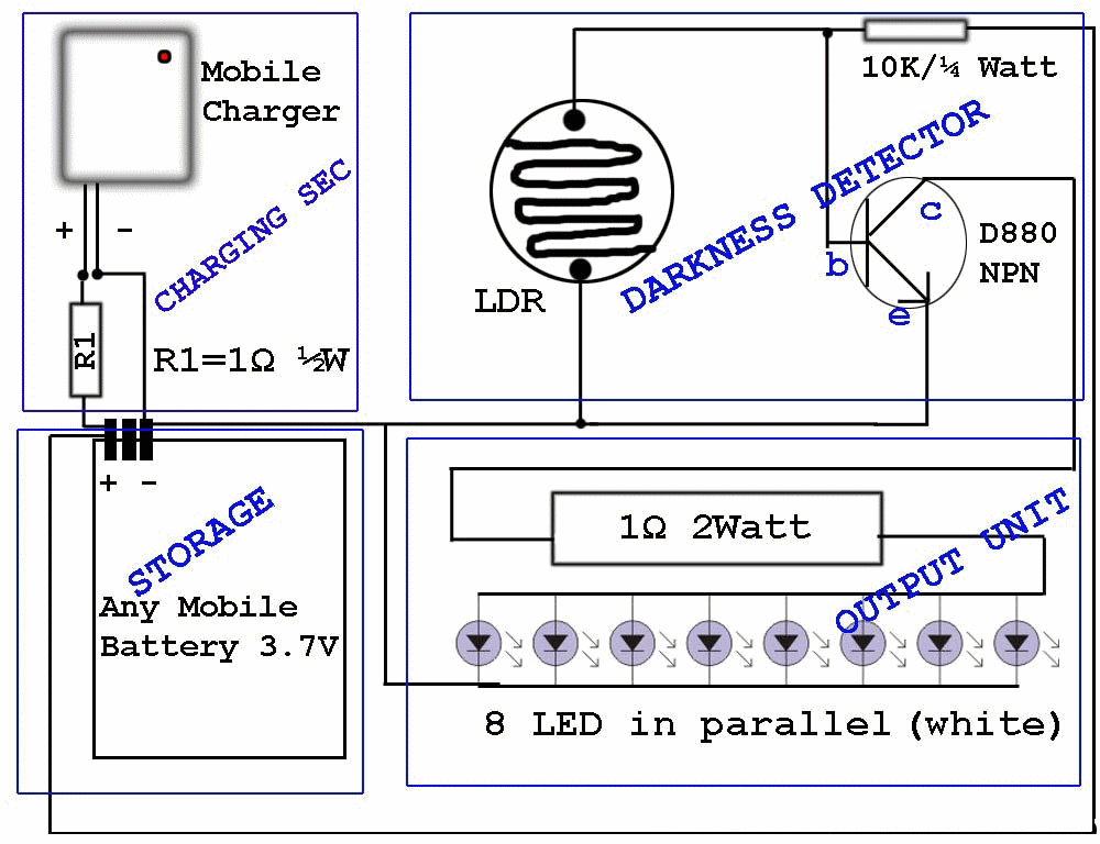 Reuse Old Mobile Phone Battery for LED lighting | Electronic Circuits