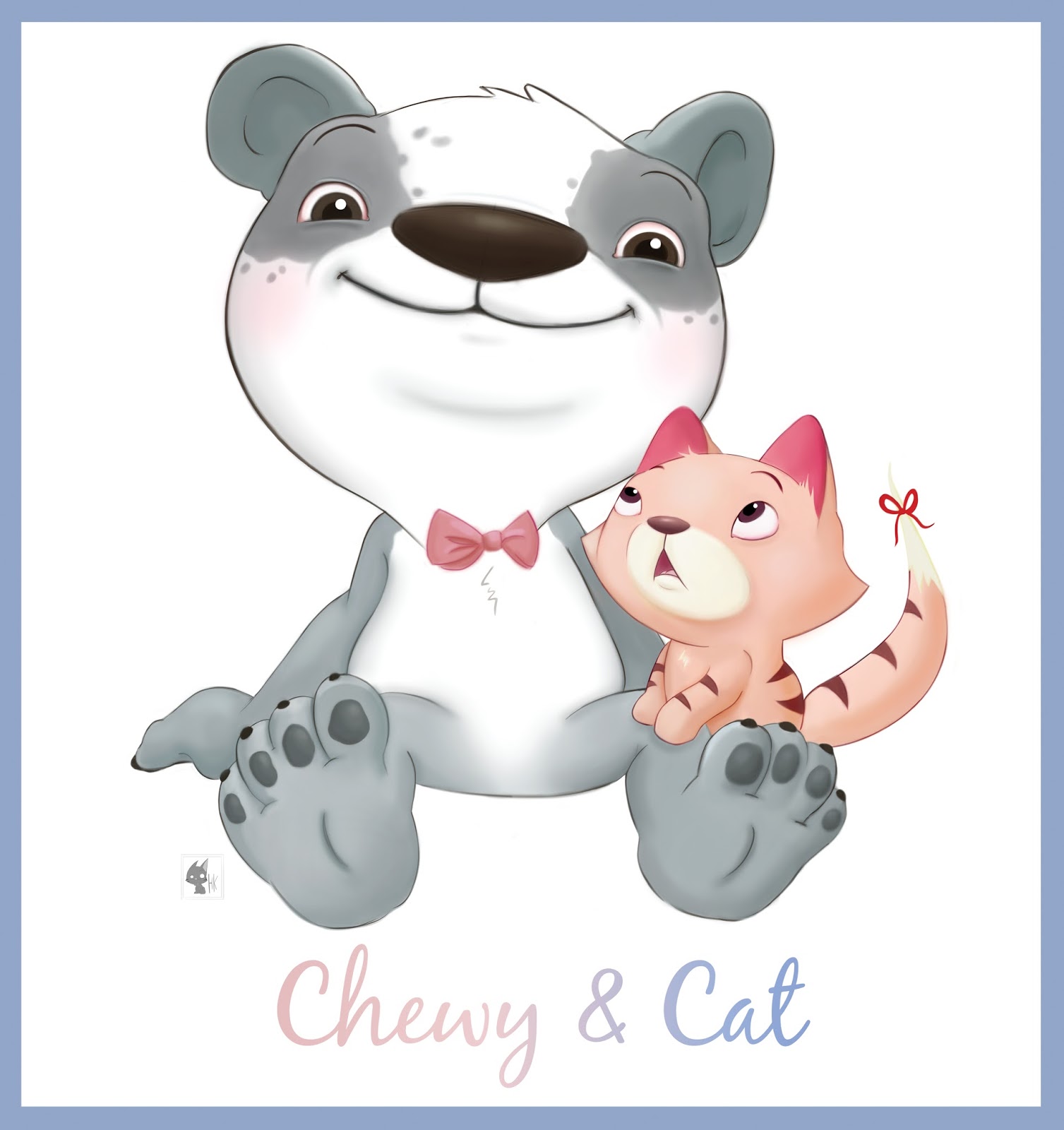 Hannah Kang's Art: Final version of chewy and cat