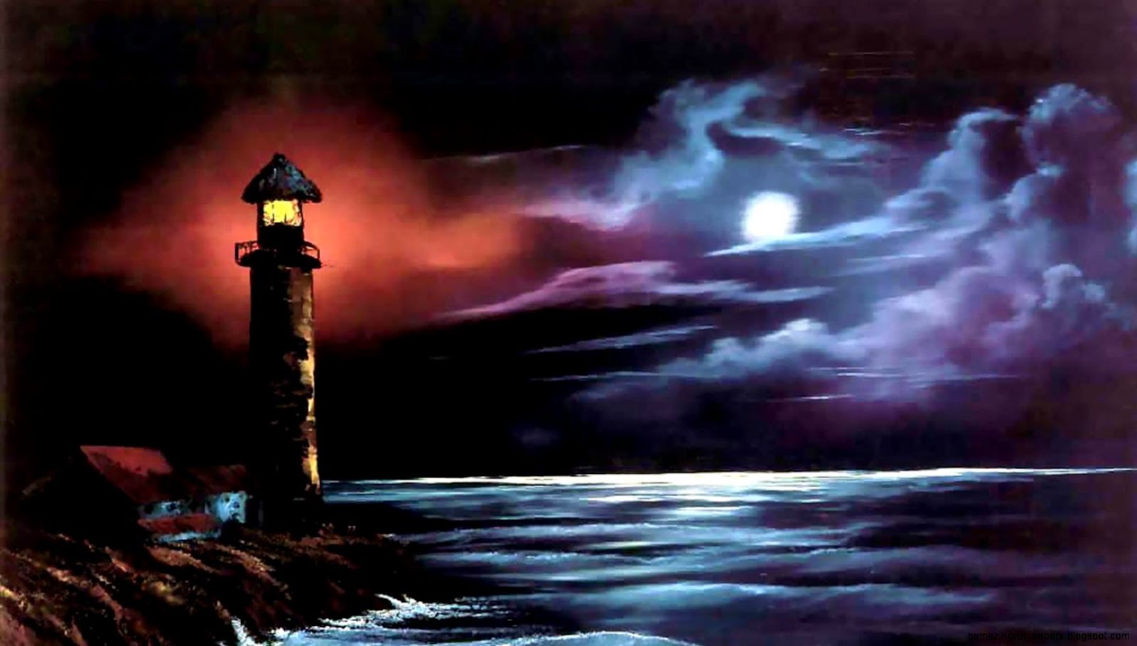 Bob Ross Lighthouse Painting