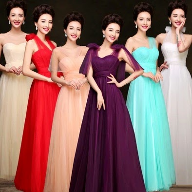 One-Dress-Multiple-Designs Tutu Lace Bridesmaid Maxi Dress