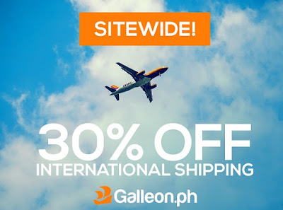 Galleon.ph 30% discount on international shipping fee