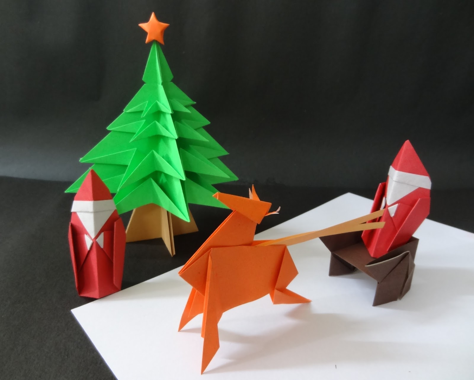 How to make origami Christmas models