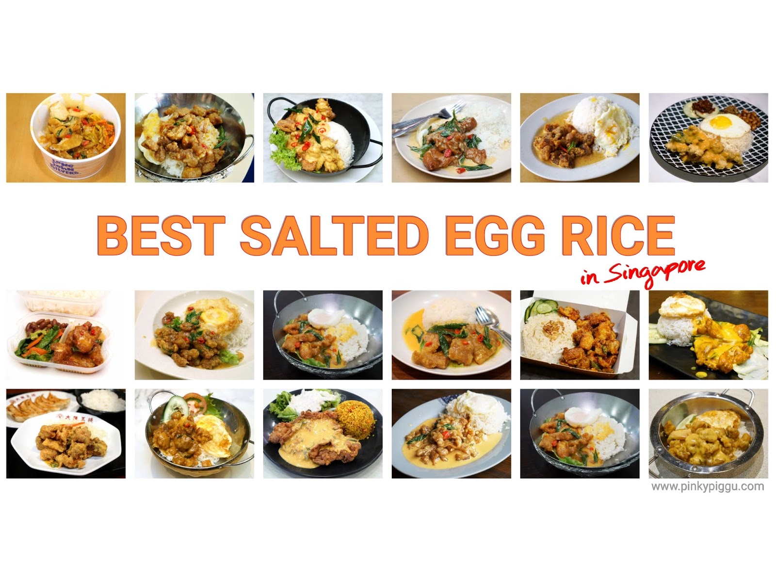 PinkyPiggu BEST Salted Egg Rice In Singapore! Chicken, Pork, & Halal