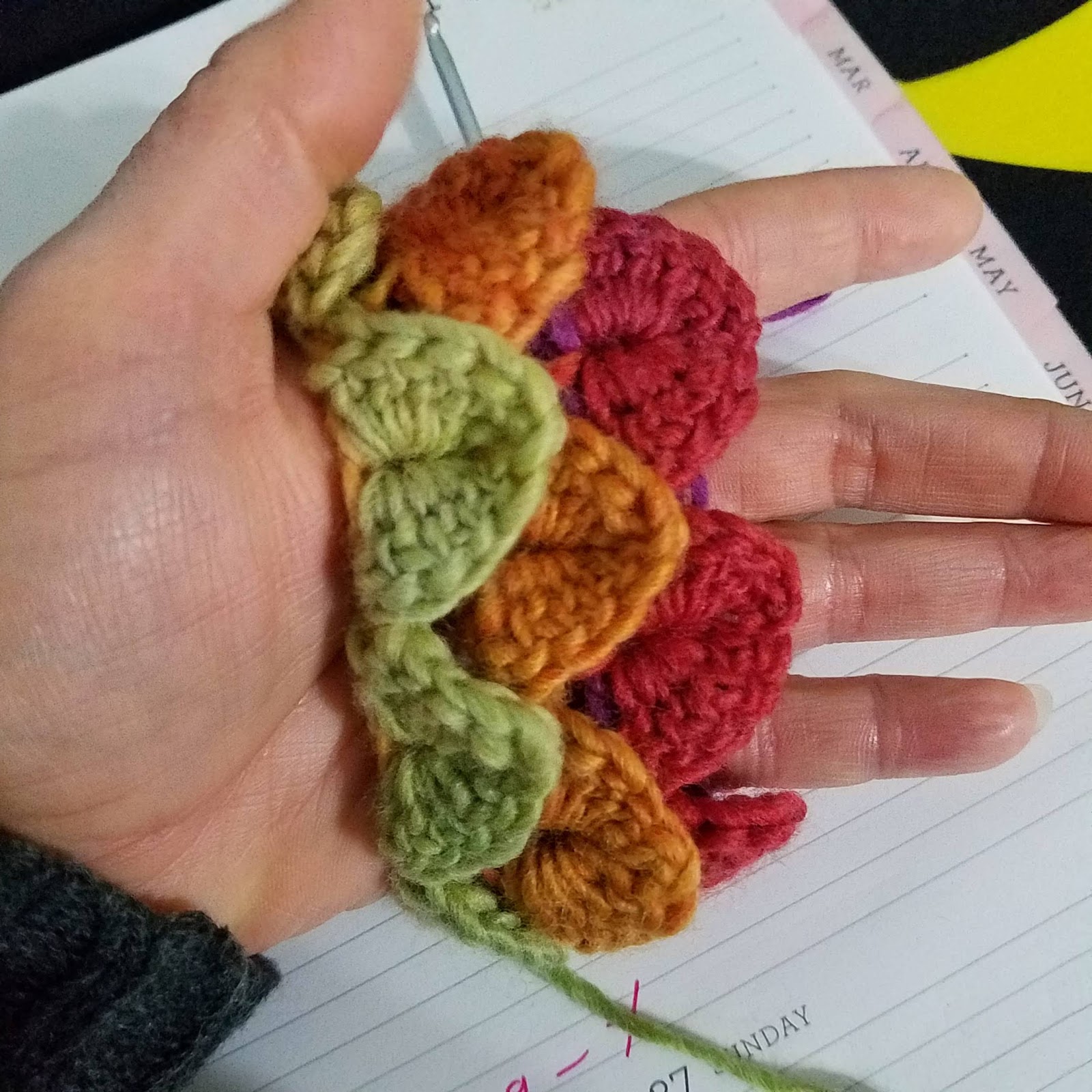 Becca's Crazy Projects Crochet Dragon Scale Gloves