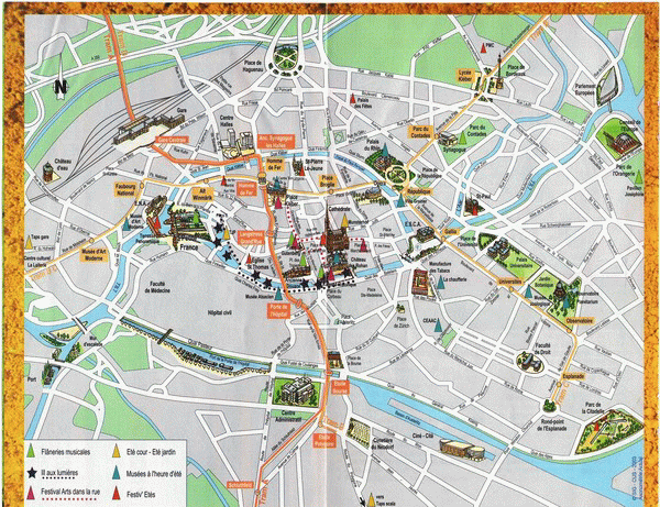 Map of Strasbourg, France Map of Strasbourg, France