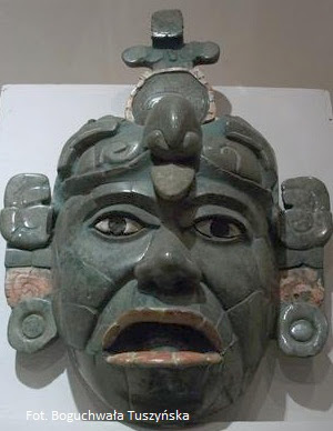 Jadeitowa maska z Tikal