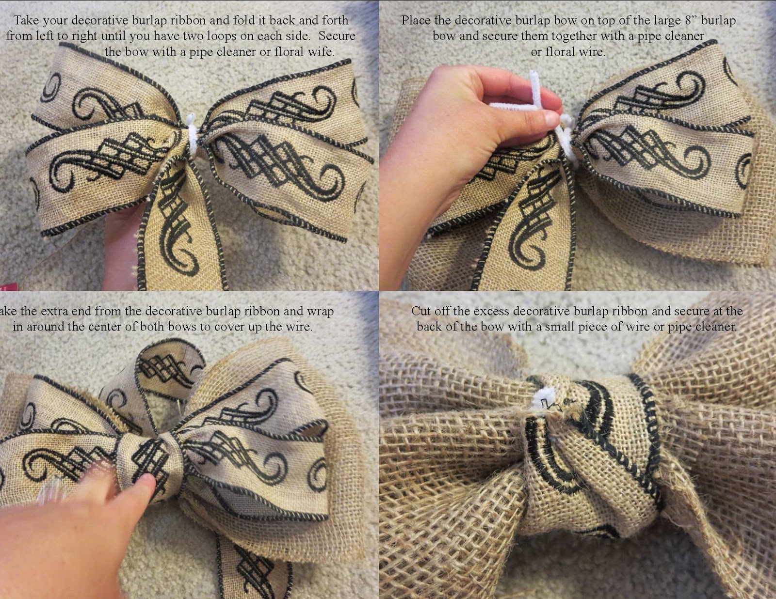 Finding Fairy Tales: How to Make a Burlap Wreath Bow