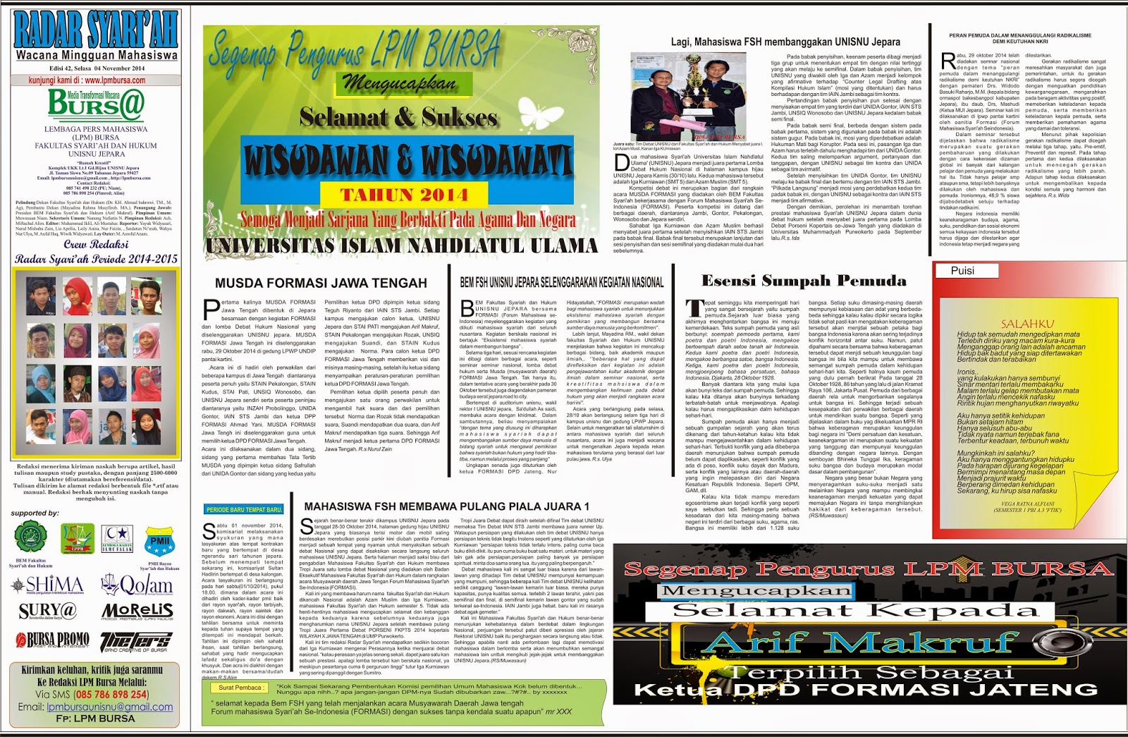 Radar Syari'ah edisi 42, berita, news, opini