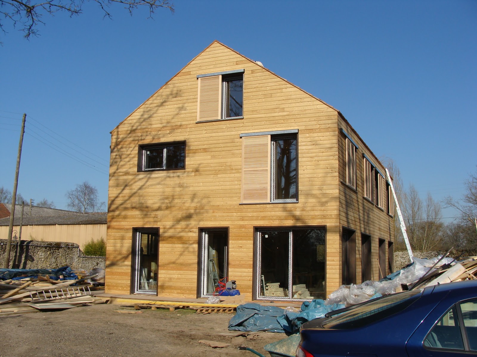 Ophreycom Maison Contemporaine Volet Bois Prlvement D