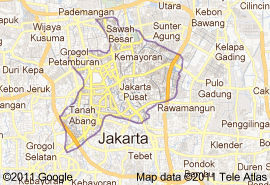 Peta Wilayah Jakarta Pusat - Hotel-di