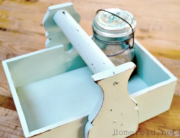 How to Make a DIY sea glass colored Crate from an organizer. Homeroad.net