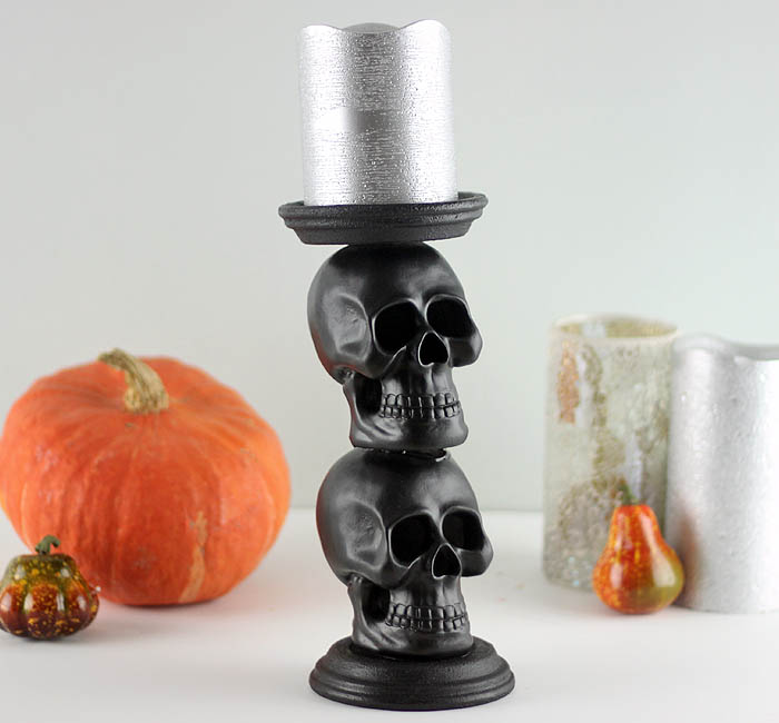 Gina Michele DIY Skull Candle Holder