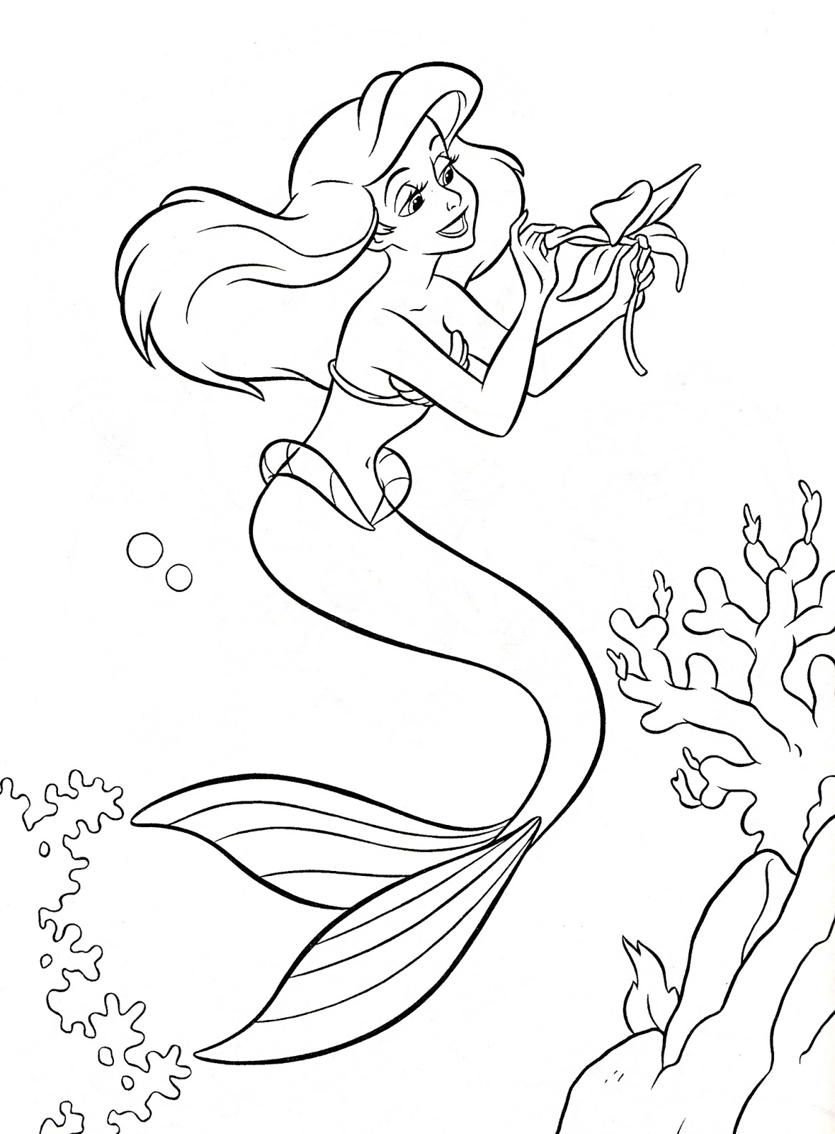 under the sea coloring pages little mermaid - photo #23