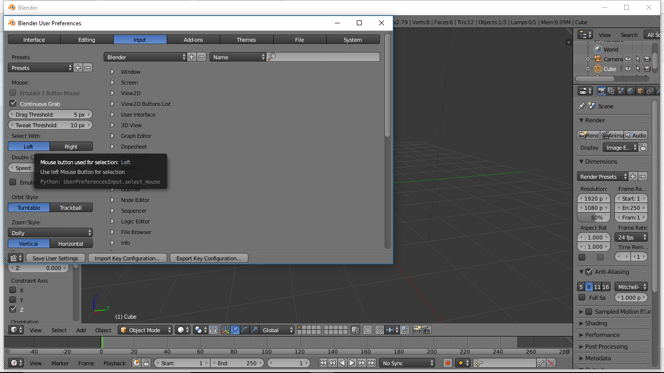 How to use mouse in Blender