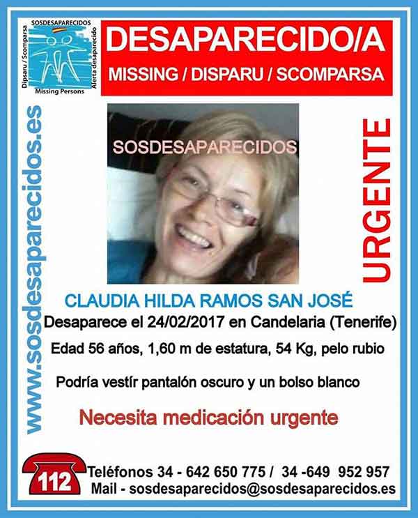 Mujer desaparecida Candelaria, Tenerife, necesita medicación urgente Mujer desaparecida Candelaria, Tenerife, necesita medicación urgente
