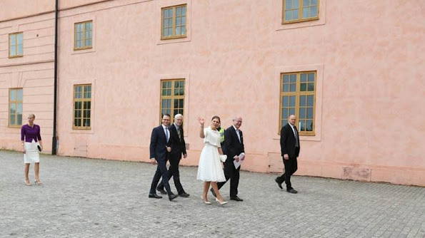 Crown Princess Victoria of Sweden and Crown Prince Daniel of Sweden attended the citizenship ceremony at the Uppsala Castle 
