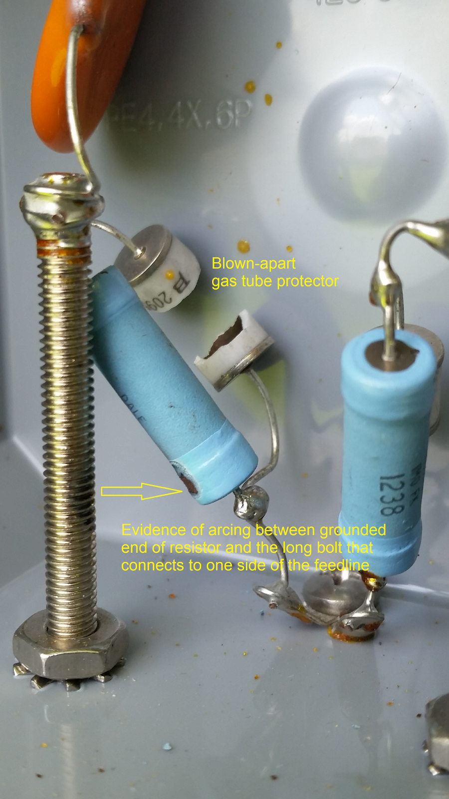 WA5MLF Lightning damage to antenna