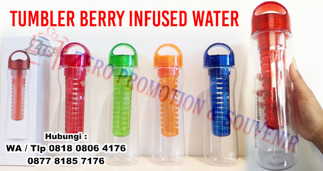  Jual Botol Minum Buah model Berry Infused water, Tumbler Berry Infused Water, Botol minum Berry, Souvenir Botol Infused Water Promosi, tumbler Chielo Berry Murah 
