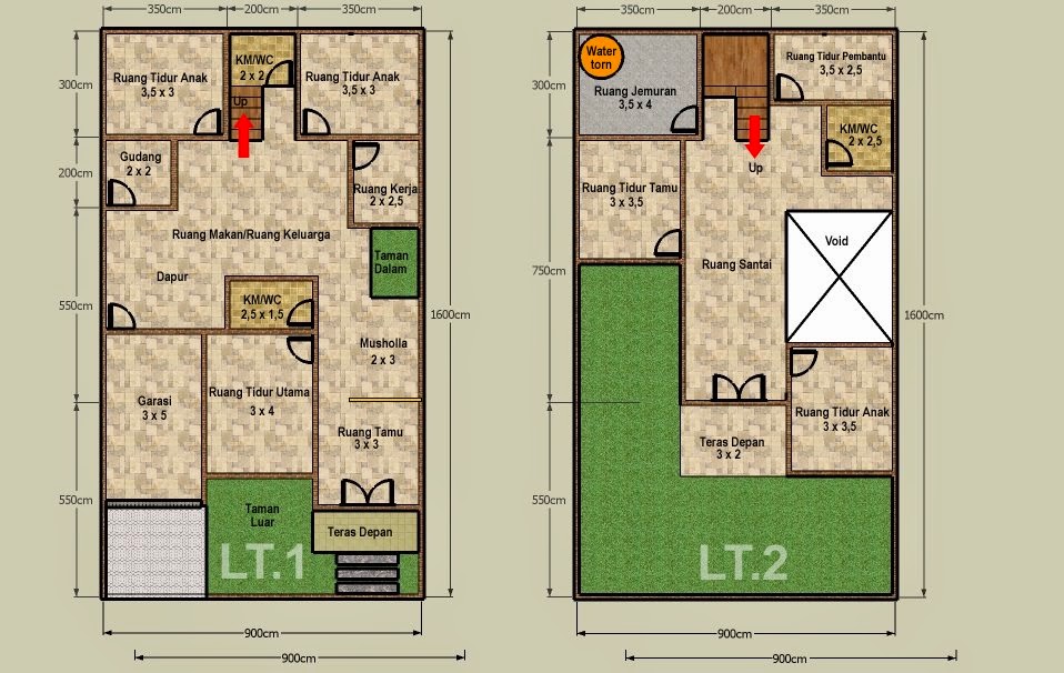  Desain  Rumah  Minimalis 2  Lantai  Luas  Tanah  60 Meter 