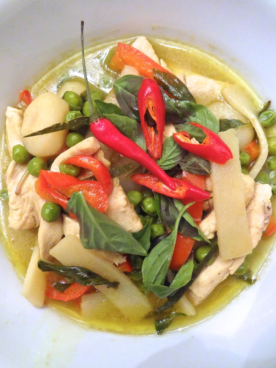 Scrumpdillyicious Thai Green Curry with Chicken in Coconut Milk
