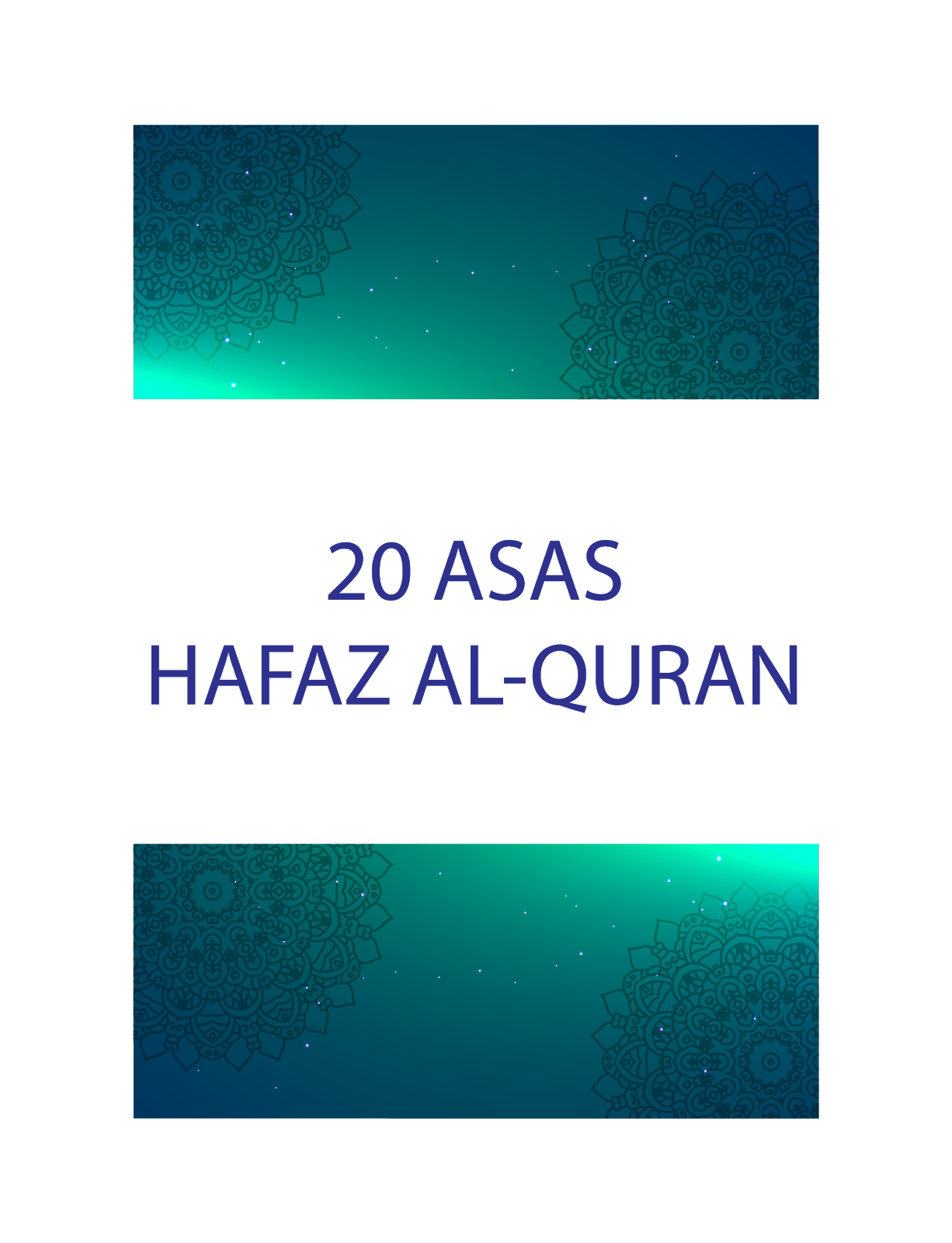 TEKNIK HAFAZAN ALQURAN