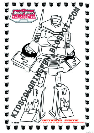 Angry Birds Transformers Coloring Pages Coloring Pages