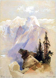 moran thomas yosemite half dome watercolor paintings watercolour artists watercolors painting artist oil 1873 yellowstone river western 1837 1926 mountain