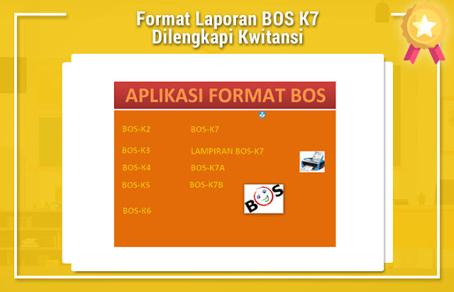 Format Laporan BOS K7 Dilengkapi Kwitansi