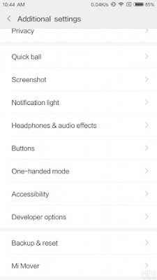 additional setting option - Xiaomi Boot Loader Unlock