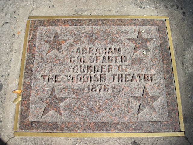 The founder of the Old New York landmark the Yiddish Theater Walk of Fame Abraham Goldfaden's star