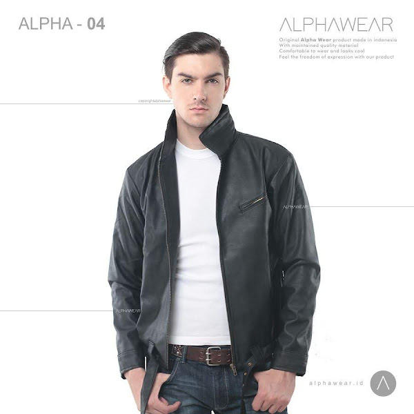 alphawear skull leather jacket