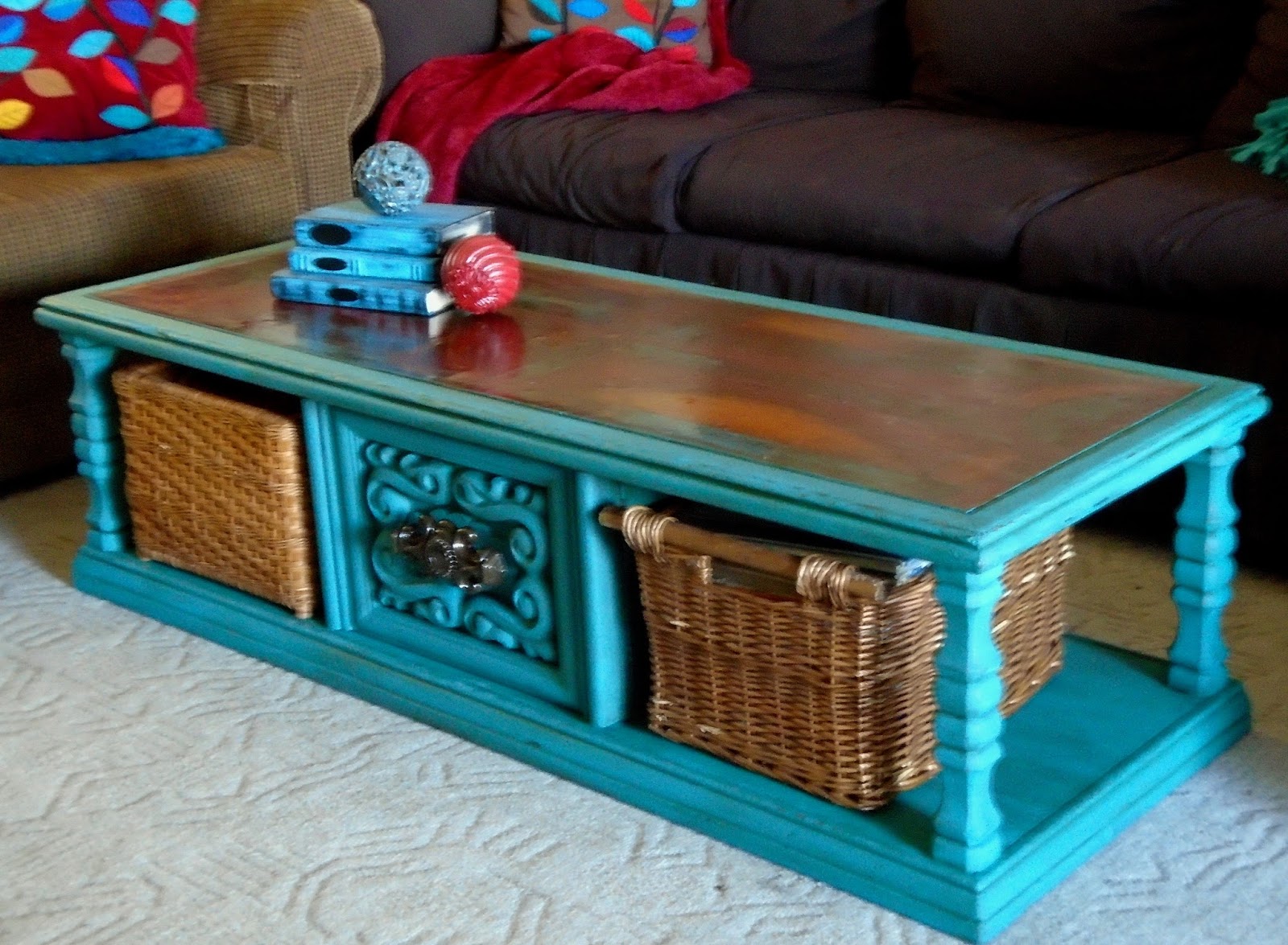 Make The Best of Things Turquoise Chalk Paint Coffee Table