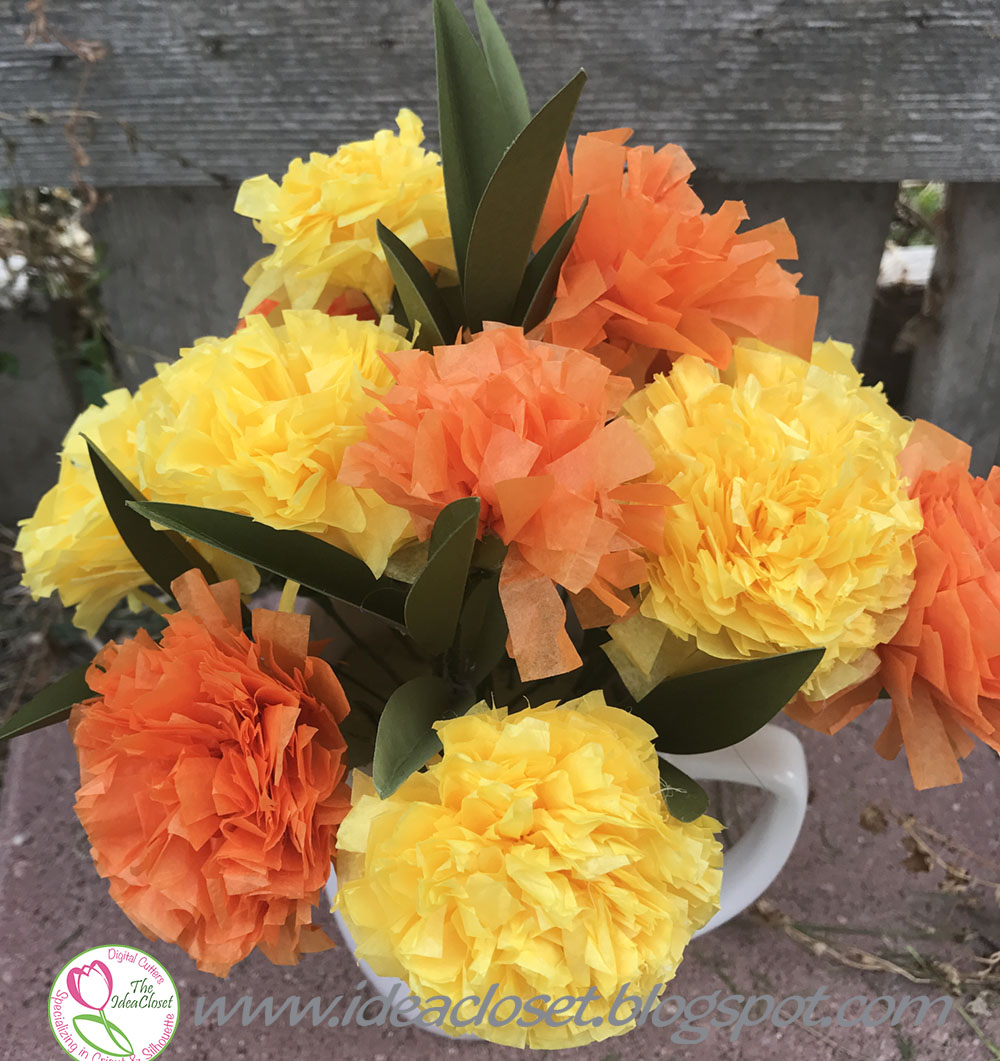 Tissue Paper Carnations and a BIG announcement Idea Closet