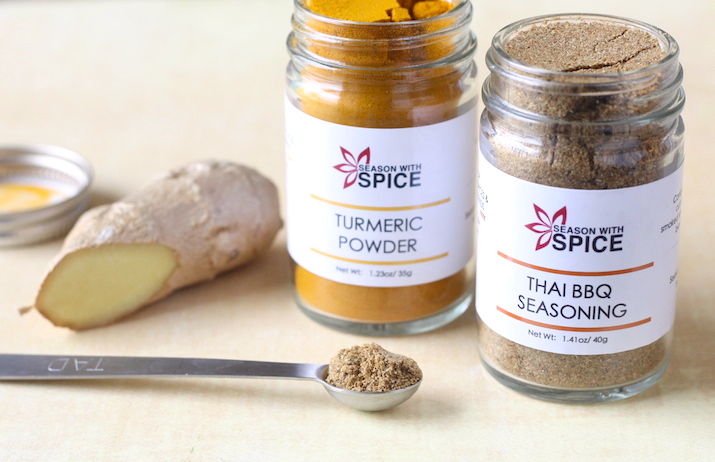 turmeric and thai bbq seasoning available at SeasonWithSpice.com