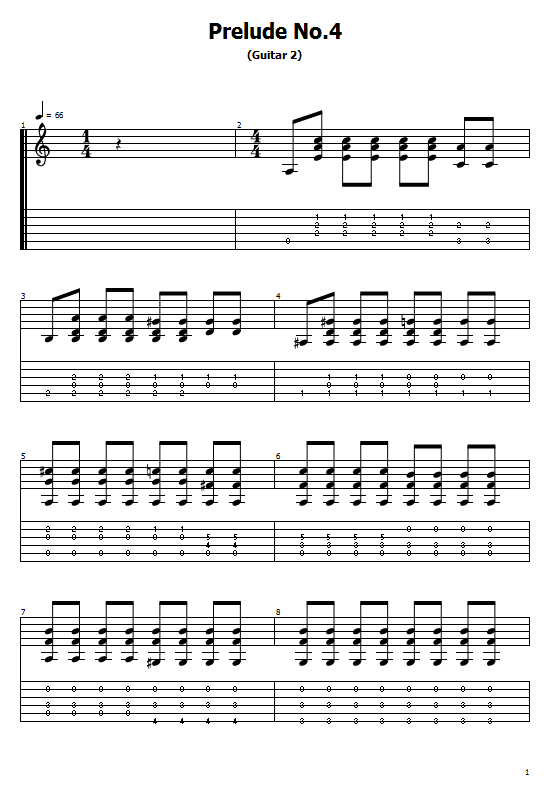 Prelude No.4 Tabs Frédéric Chopin. How To Play Prelude No.4 On Guitar Tabs & Sheet Online