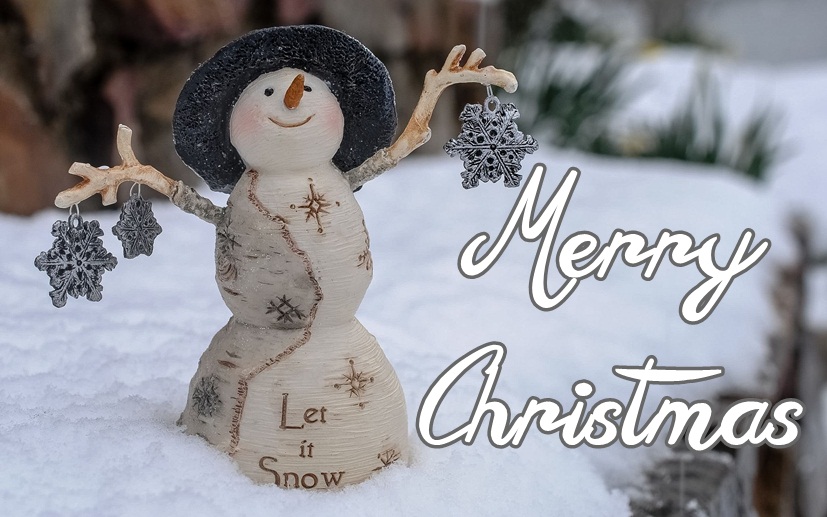 Cute Snowman Greeting for Christmas Cute Snowman Greeting