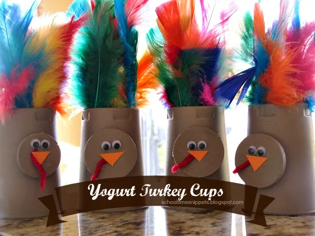 yogurt cup turkey craft