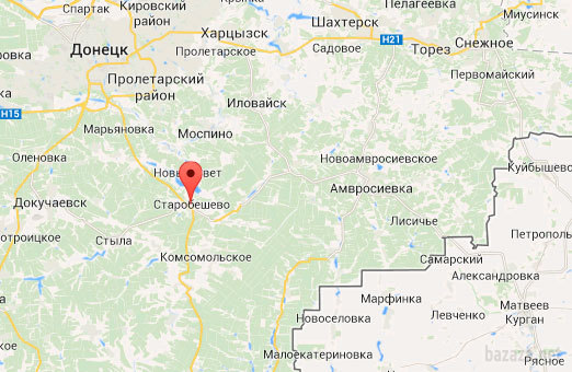 Донецк старобешево карта