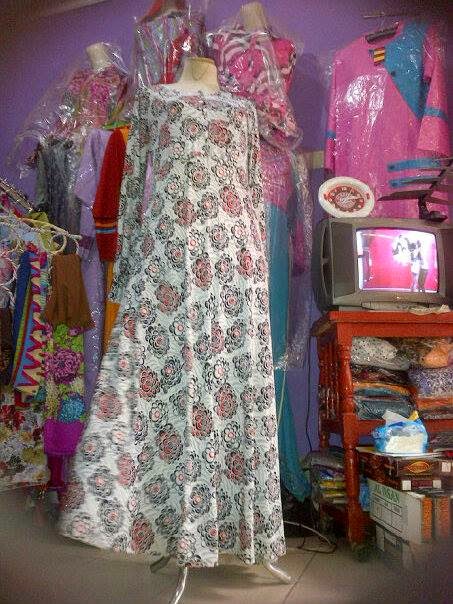 Gamis Jersey Aladin Terbaru Motif Kembang Grosir Baju Gamis