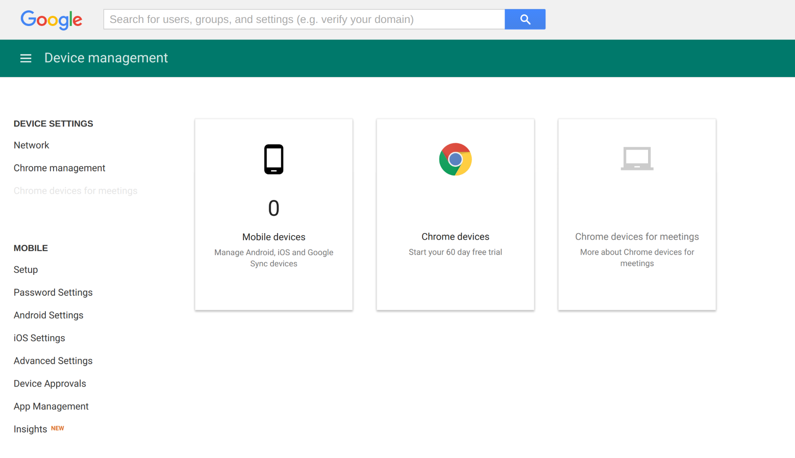 Chrome Device Management