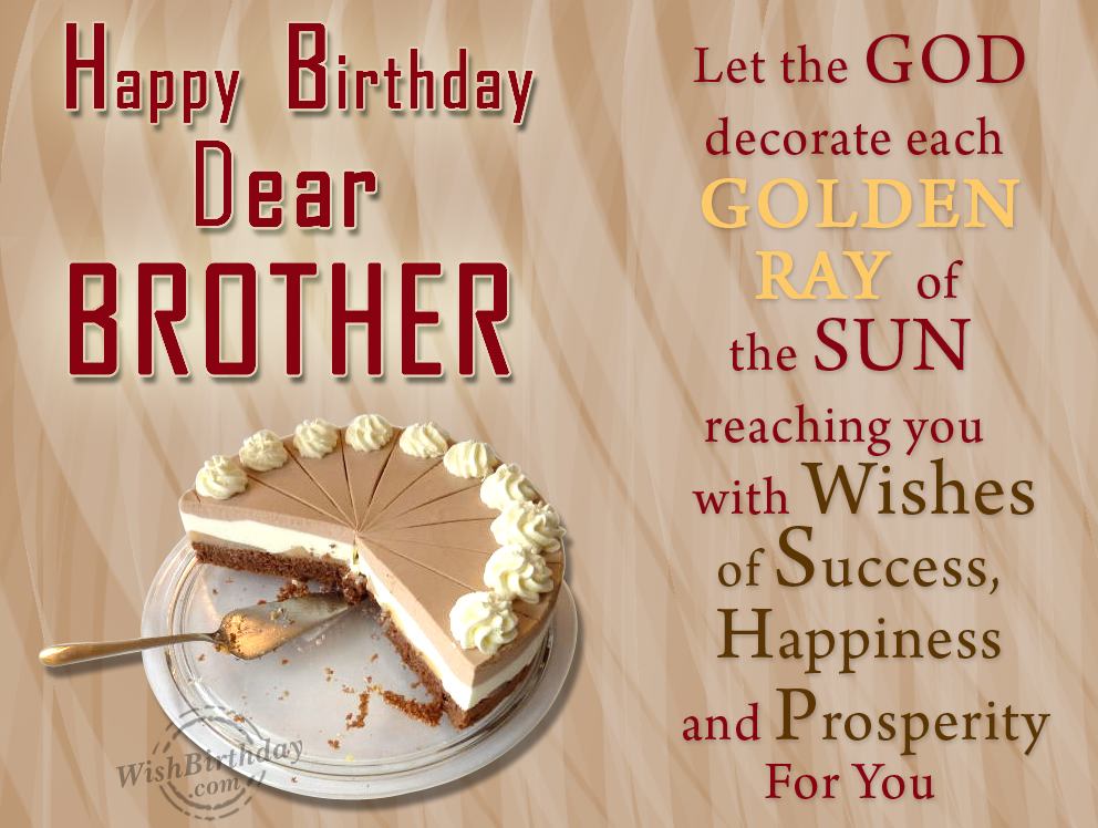 Birthday Greeting Cards To Brother